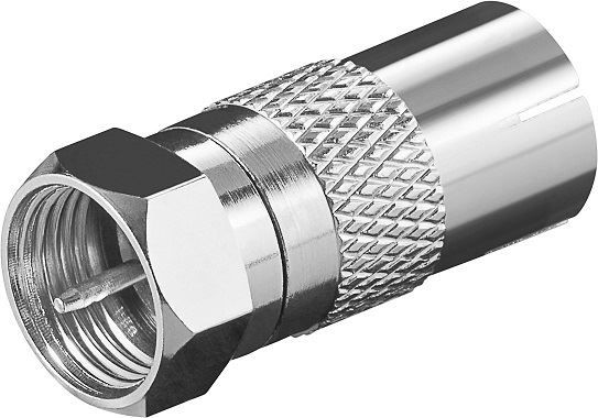 F-Adapter: F-Stecker > Koax-Buchse | #Elektroniktrade.ch#