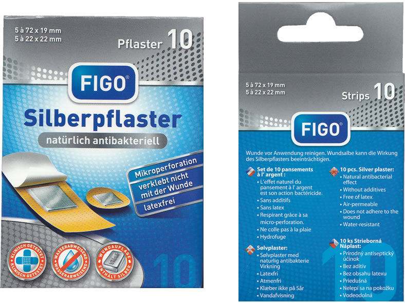 FIGO FIGO Silberpflaster natürlich antibakteriell 10er Pack Elektroniktrade Switzerland