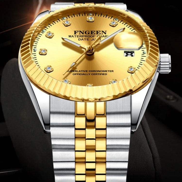 FNGEEN FNGEEN 7008 Herren Mode Diamant Zifferblatt Uhr Paar Uhr Elektroniktrade Switzerland