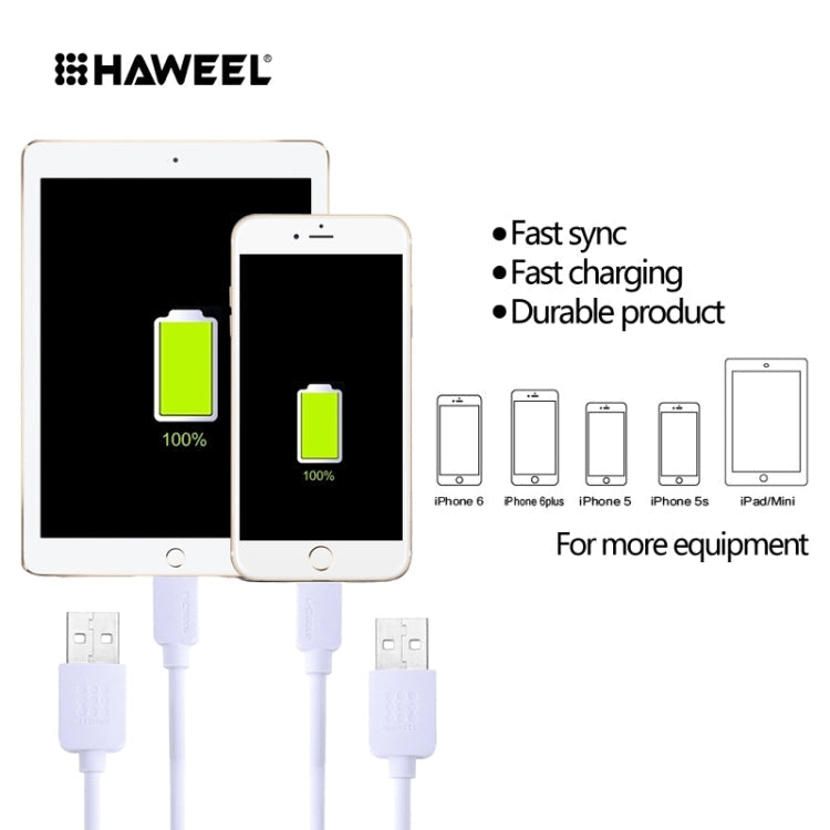 HAWEEL 2m/3m Synchronisation & Ladekabel für iPhone, iPad (weiß) elektroniktrade Switzerland