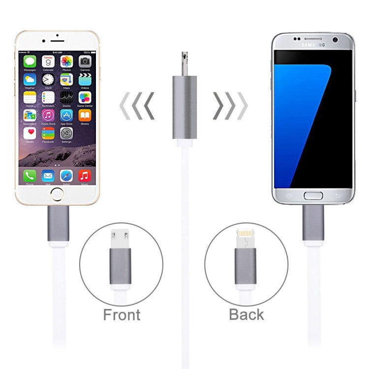 HAWEEL Haweel 1m Lade&Datenkabel Lightning & MicroUSB in einem Stecker elektroniktrade Switzerland