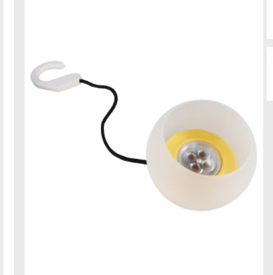 LED Hängeleuchte, 4x LED, Silikon-Schirm, Batteriebetrieb | #Elektroniktrade.ch#