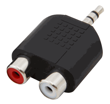 HOLLYWOOD Audio-Adapter HOLLYWOOD , 2x Cinchbuchse -> 3,5 mm Klinkenstecker Stereo Elektroniktrade Switzerland