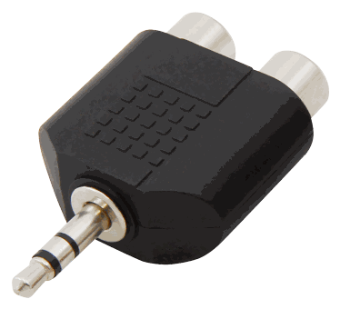 HOLLYWOOD Audio-Adapter HOLLYWOOD , 2x Cinchbuchse -> 3,5 mm Klinkenstecker Stereo Elektroniktrade Switzerland