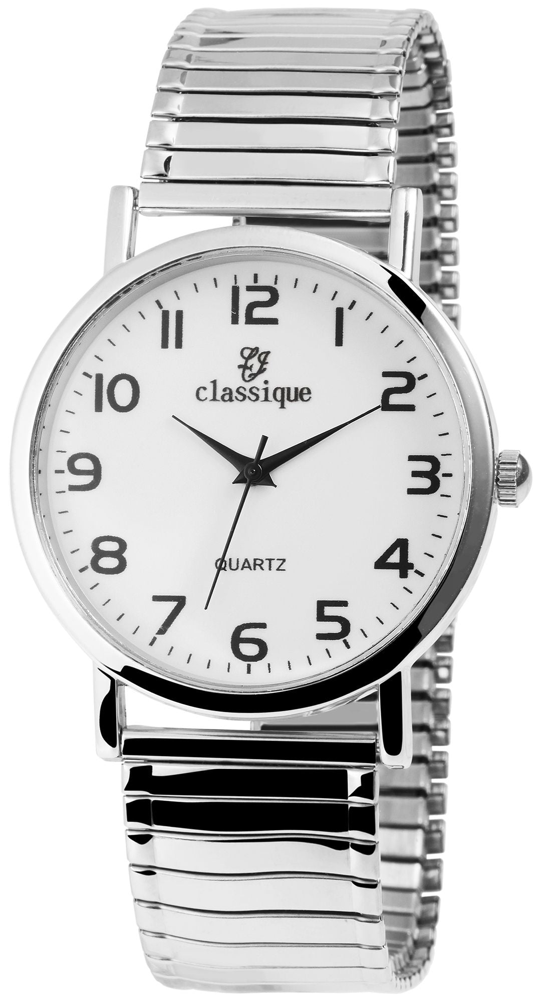 Classique Herrenuhr mit Zugarmband, Edelstahl