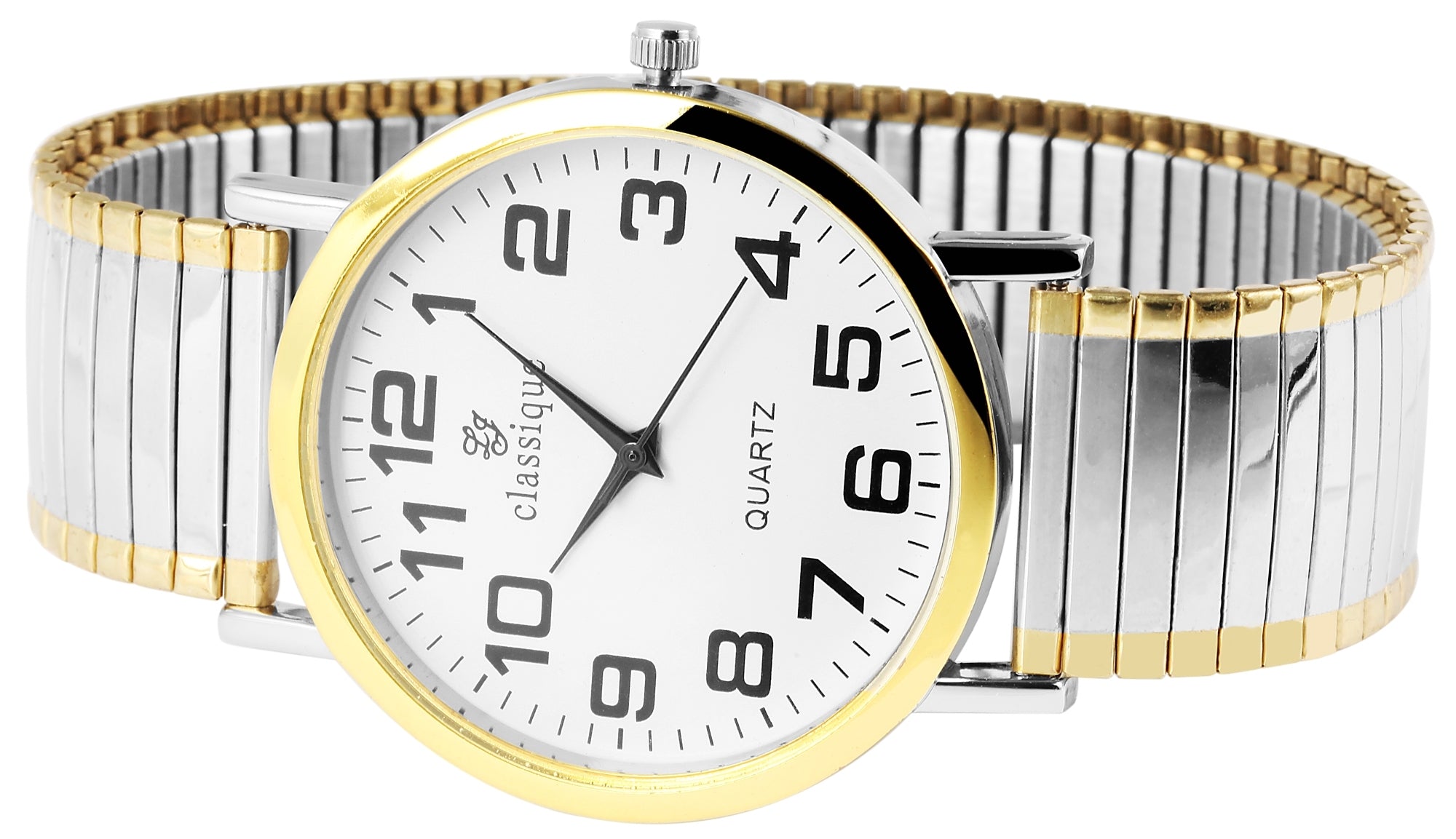 Classique Herrenuhr mit Zugarmband, Edelstahl