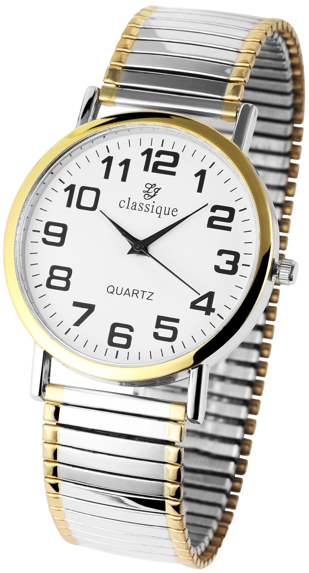 Classique Herrenuhr mit Zugarmband, Edelstahl