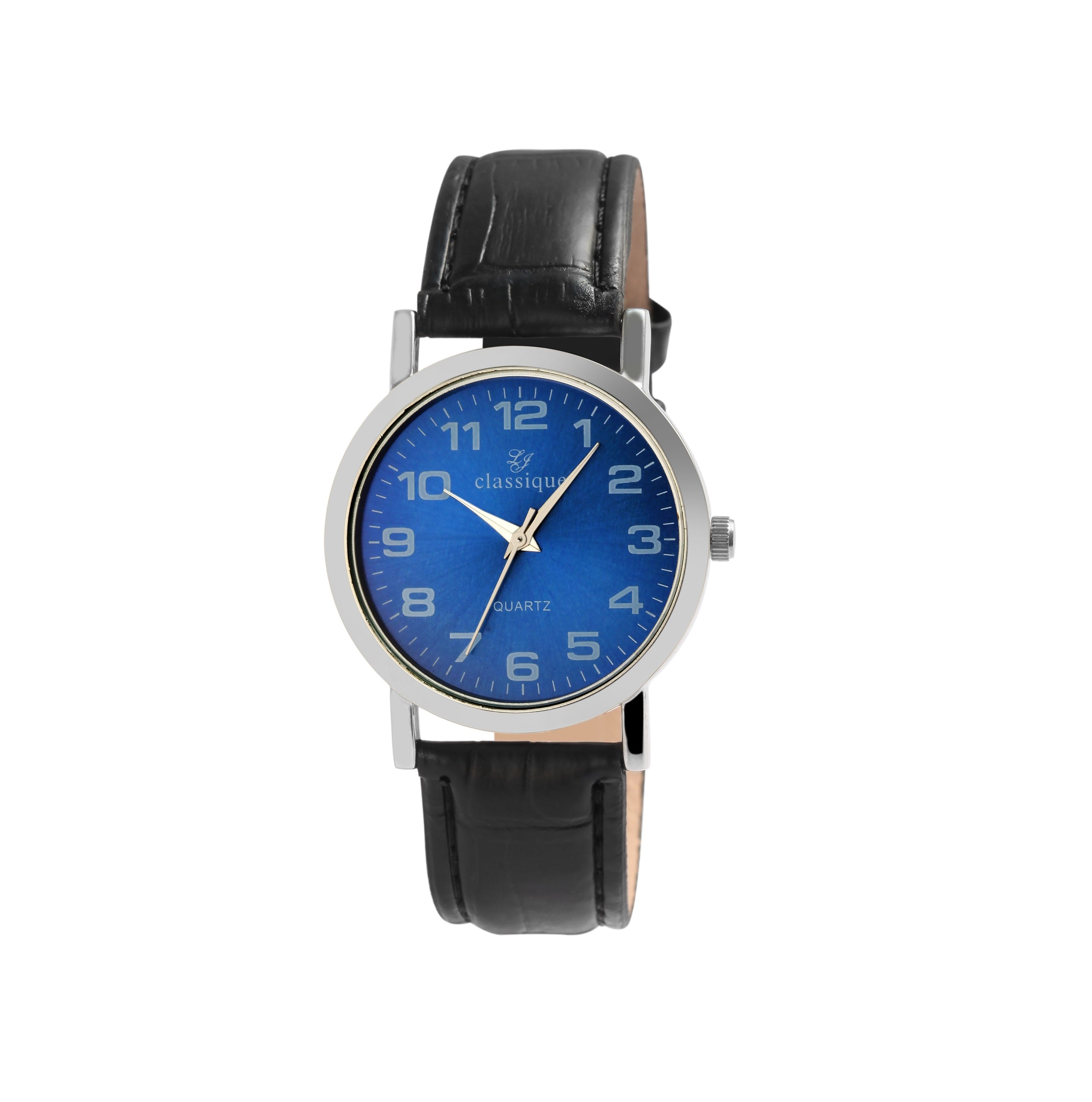 Classique Herrenuhr mit Lederimitationsarmband