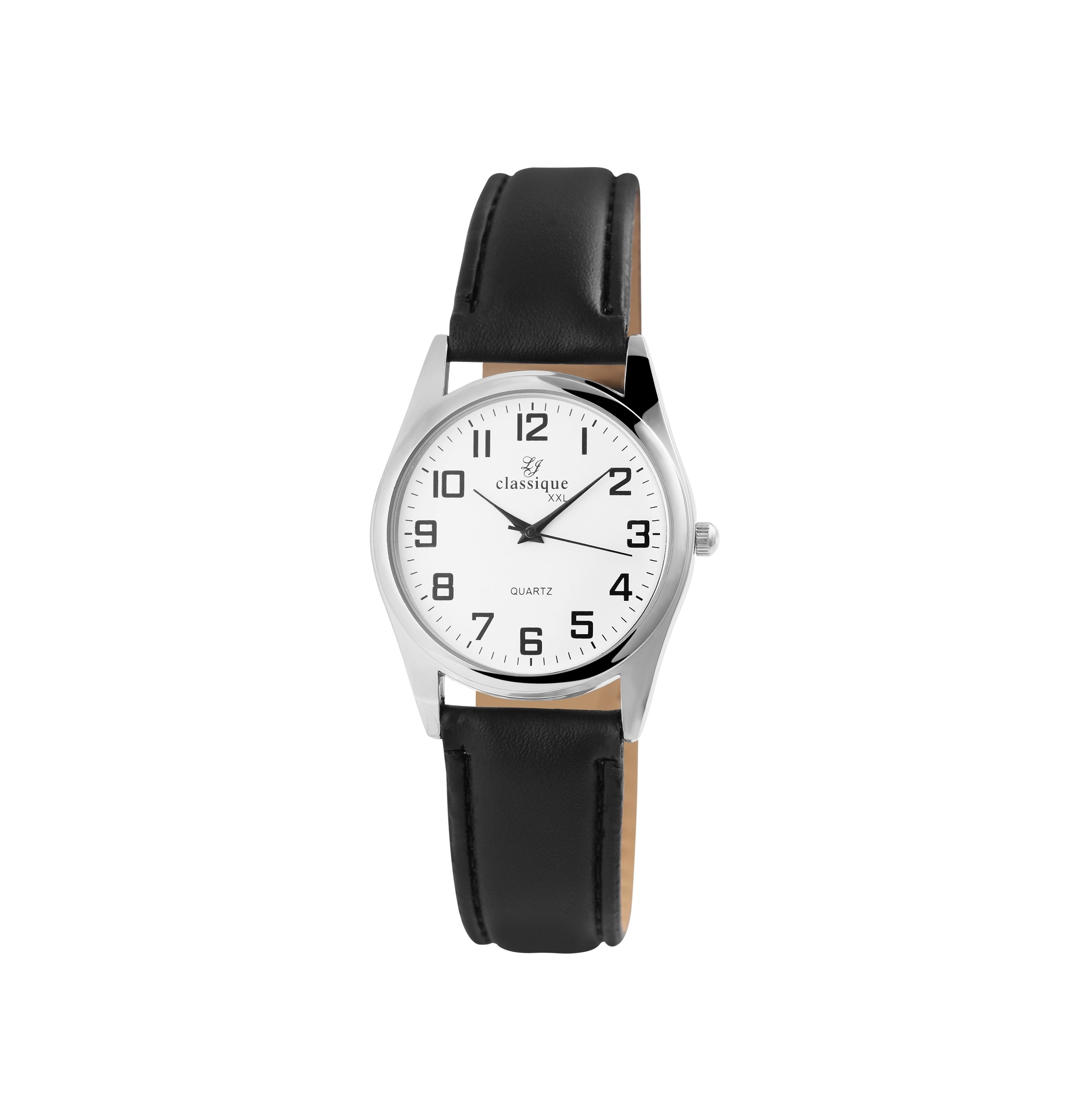 Classique Herrenuhr mit Lederimitationsarmband