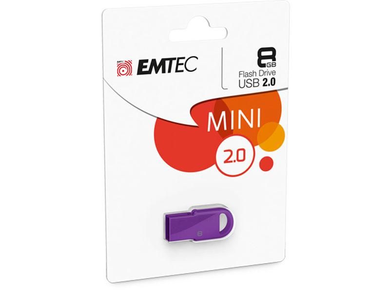USB FlashDrive 8GB EMTEC D250 Mini (Lila) | #Elektroniktrade.ch#