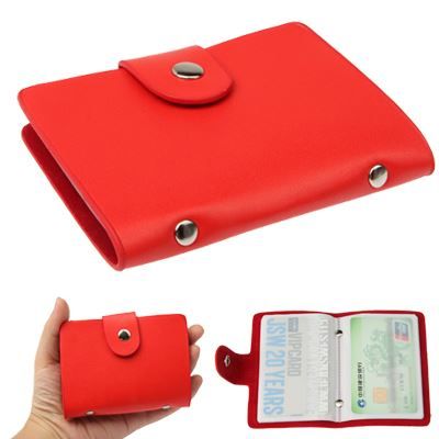 Kreditkartenfach Etui für 24 Stück (Rot) | #Elektroniktrade.ch#