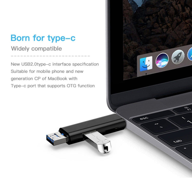 KUULAA KUULAA KL-O08 5-in-1-Multifunktions-Kartenleser vom Typ C / USB-C, unterstützt Micro-USB / TF-Karte Elektroniktrade Switzerland