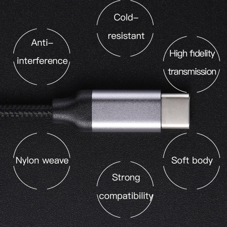 KUULAA KUULAA KL-O09 Typ-C / USB-C auf 3,5 mm AUX-Audioadapterkabel, Länge: 100 cm Elektroniktrade Switzerland