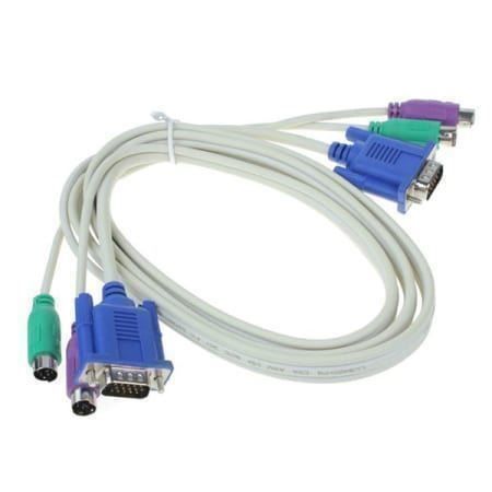 KVM Switch Kabel / KVM VGA,Maus,Tastatur PS2 | #Elektroniktrade.ch#