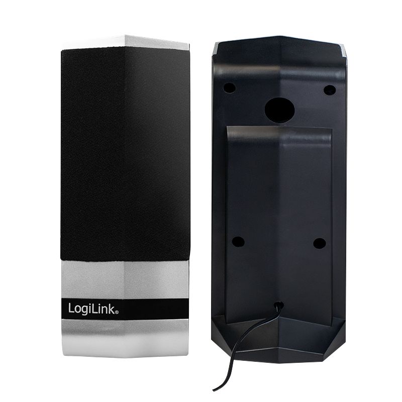 LogiLink LogiLink SP0026 Aktivlautsprecher 2.0 Stereo, Schwarz/Silber Elektroniktrade Switzerland