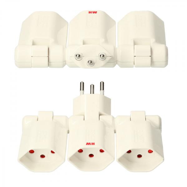 MAXHAURI Clip Clap Abzweigstecker 3xTyp13 weiss Elektroniktrade Switzerland