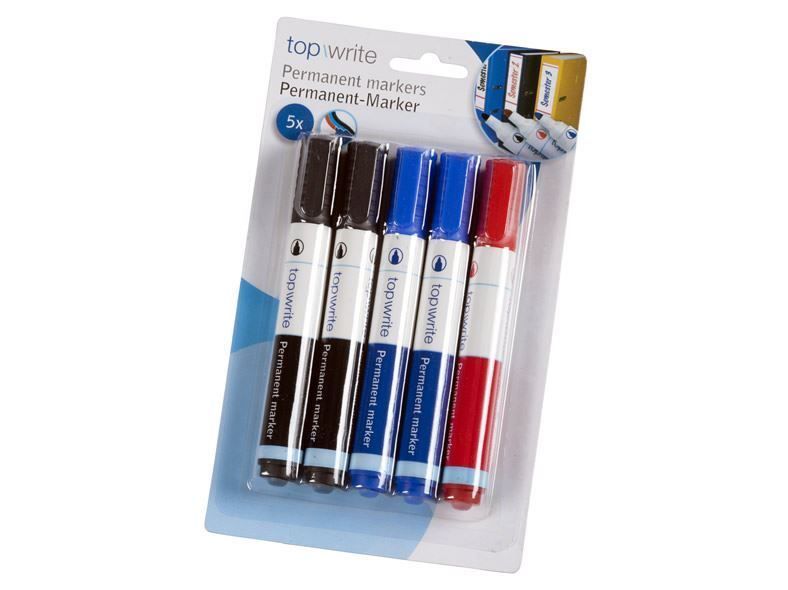 Permanentmarker 5 er Set, auf Blister | #Elektroniktrade.ch#