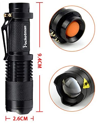 POCKETMAN Taschenlampe Pocketman Mini 7W 300 Lumen tragbare Mini Q5 Elektroniktrade Switzerland