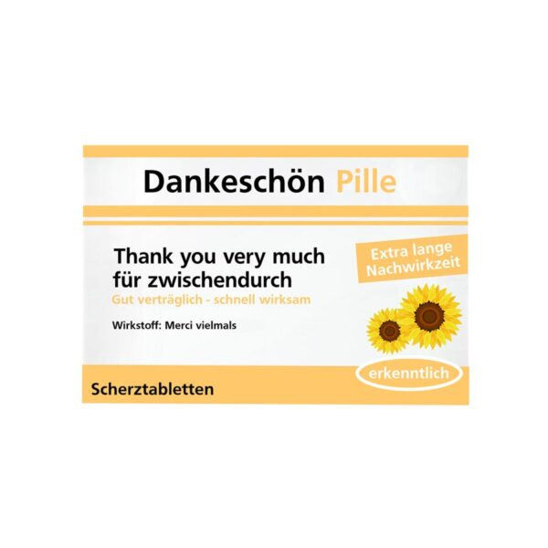 PV Scherztabletten Dankeschön-Pille Elektroniktrade Switzerland