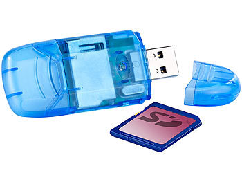 USB-2.0-Cardreader & USB-Stick, für SD(HC/XC)-Karten | #Elektroniktrade.ch#