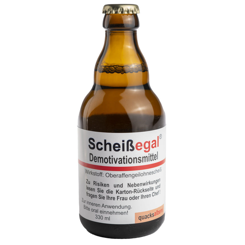 Quacksalberei Witzige Bierflasche "Scheißegal" , Bier 0,33 l Elektroniktrade Switzerland