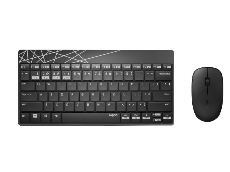 Rapoo Rapoo Tastatur-Maus-Set 8000M Schwarz/Grau ( CH Layout ) elektroniktrade Switzerland