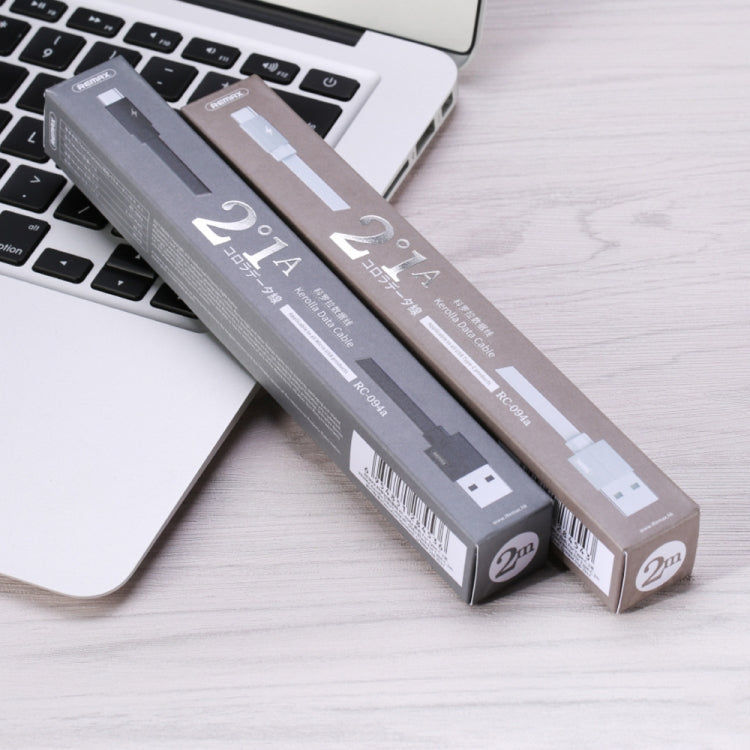 REMAX REMAX RC-094a 2m 2,4A USB zu USB-C / Typ-C Aluminiumlegierung Geflecht Schnellladedatenkabel (Schwarz) elektroniktrade Switzerland