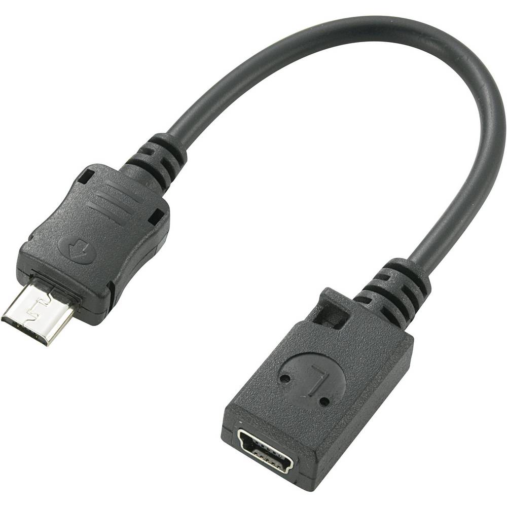 USB 2.0 Adapter [1x USB 2.0 Stecker Micro-B - 1x USB 2.0 Buchse Mini-B] | #Elektroniktrade.ch#