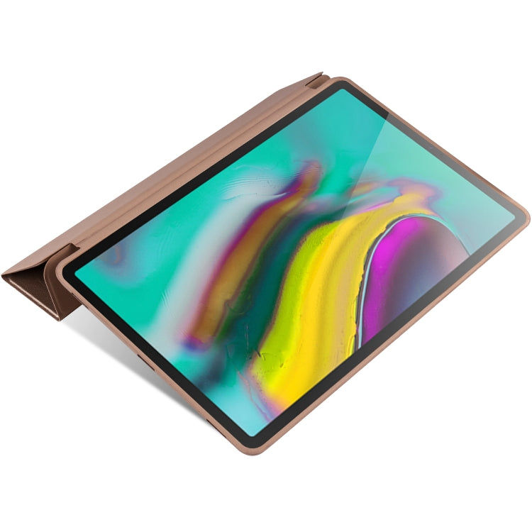 Samsung Rindsleder Textur Horizontal Flip Ledertasche für Galaxy Tab S5E 10.5 T720 / T725, mit Halter (Gold) Elektroniktrade Switzerland