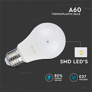 V-TAC VT-7262 LED-Lampe E27, 9 W, 806 lm, 6000 K elektroniktrade Switzerland
