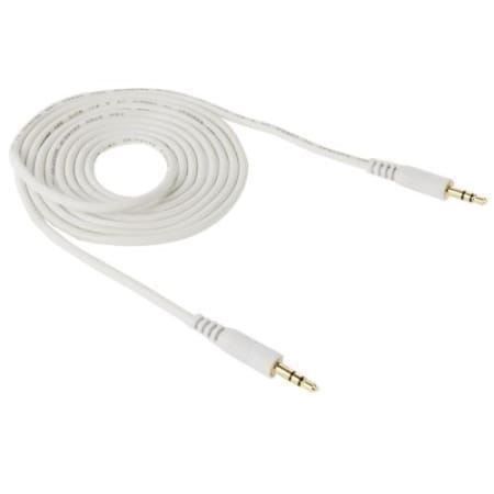 Aux Kabel mit Goldstecker 2m Weiss | #Elektroniktrade.ch#