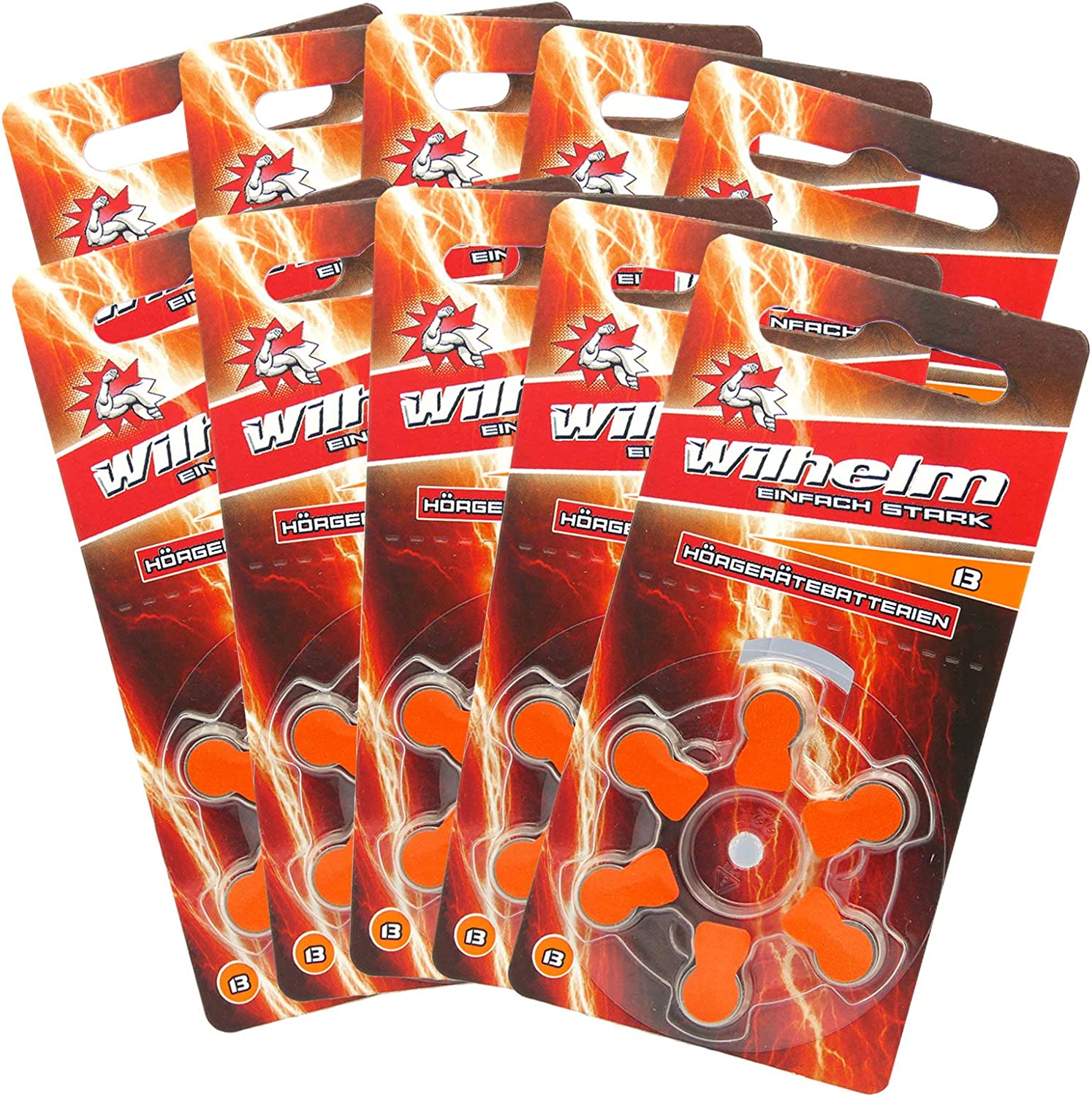 Wilhelm Hörgerätebatterien Typ 13 PR48 ZL2 1,4/1,45 V 6er Pack Elektroniktrade Switzerland