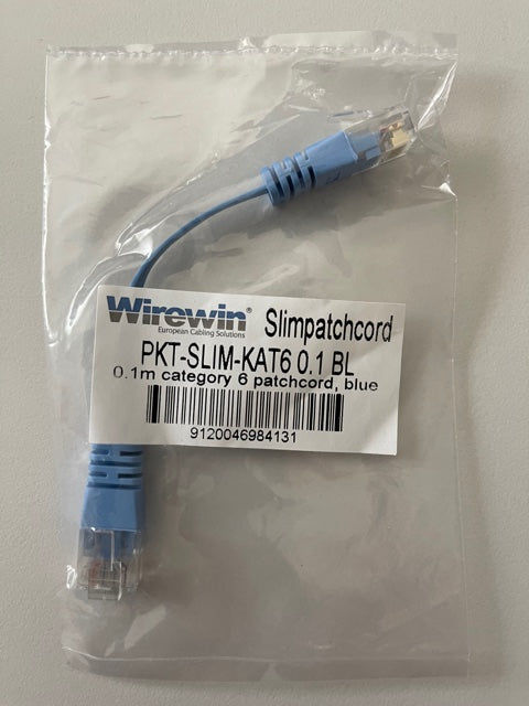 WIREWIN Wirewin Slim Patchkabel: UTP, 10cm, blau Elektroniktrade Switzerland