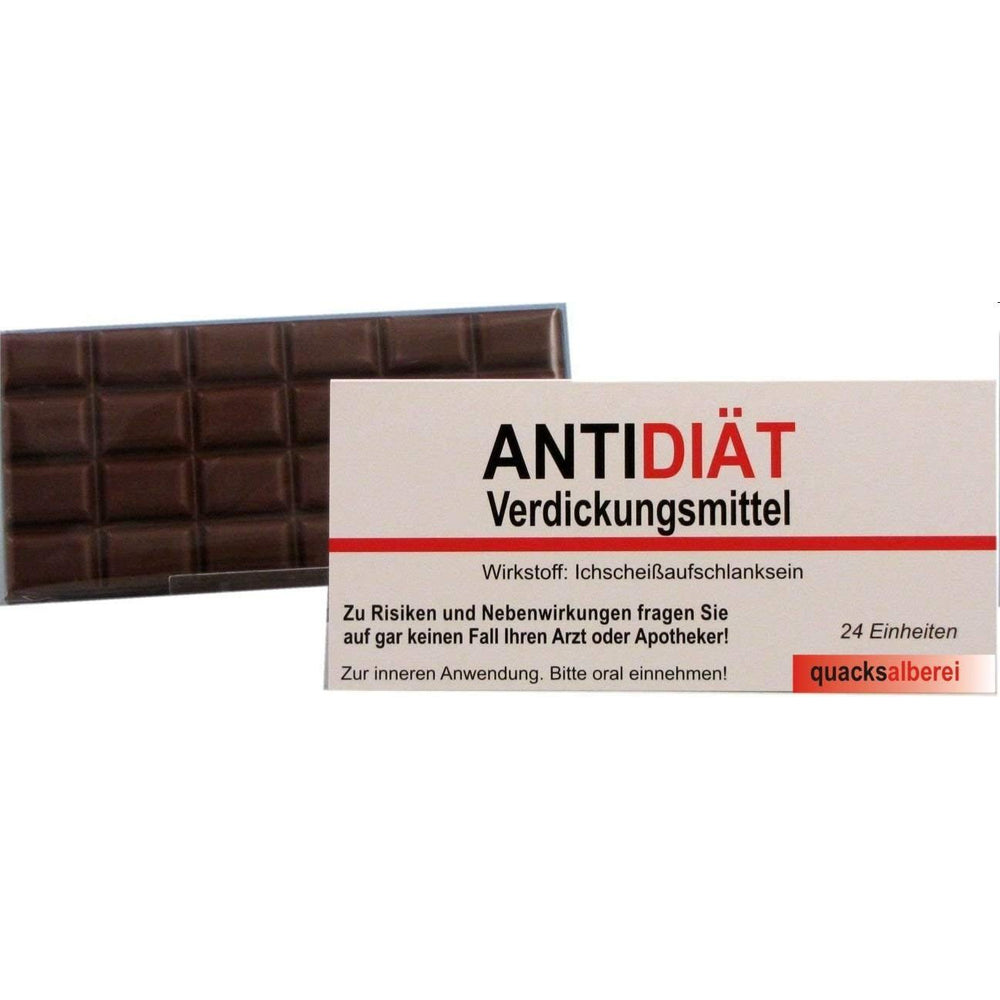 WITZIGE SCHOKOLADE MIT GRUSSKARTE ANTIDIÄT 100g