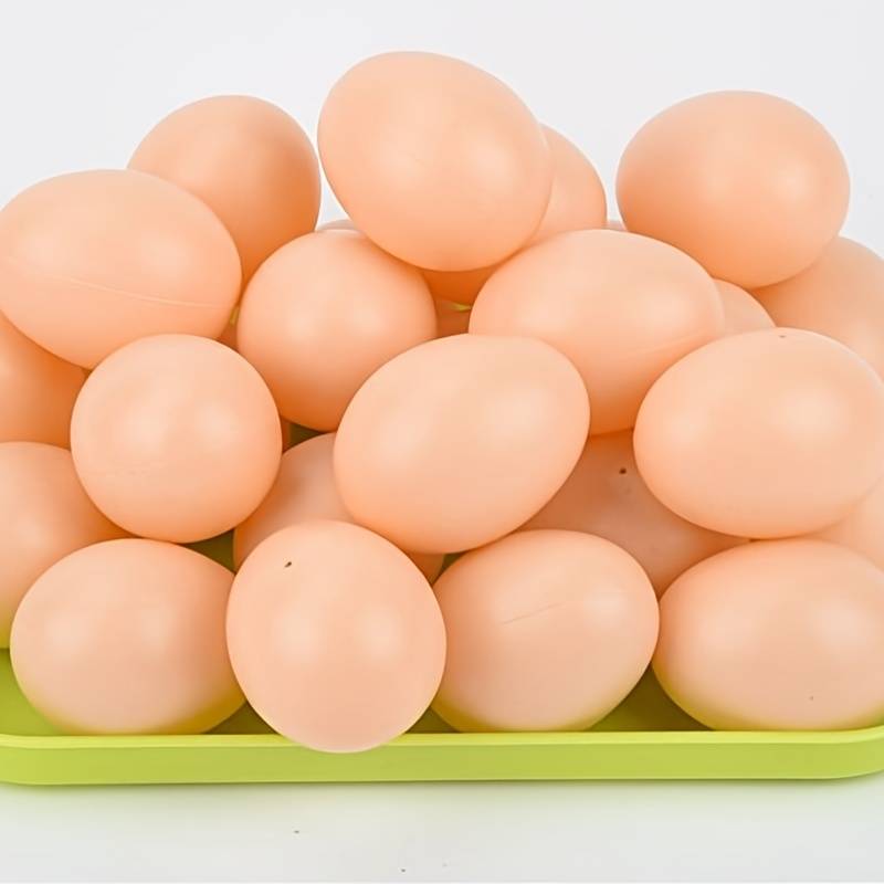 10 Stücke Plastik Weiße Falsche Eier, Ostereier, Imitation Weiße Eier