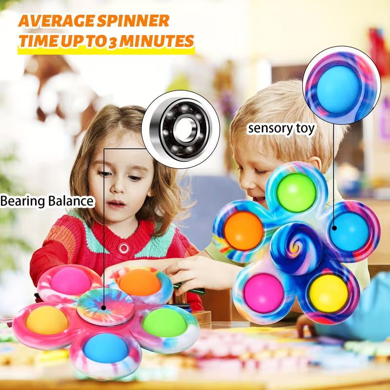 Farbiger Fingertipp-Bubble Fidget Spinner, perfekt als Geschenk, 1 Stück