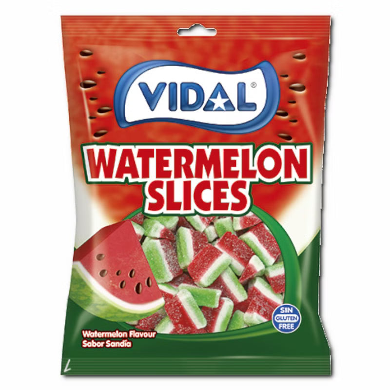 Vidal Watermelon Slices, Fruchtgummi, 1 Beutel je 90g