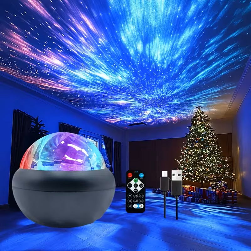 Nordlichter & Galaxie Projektor, Dual-Modus für Schlafzimmer/Party/Kinderzimmer USB)