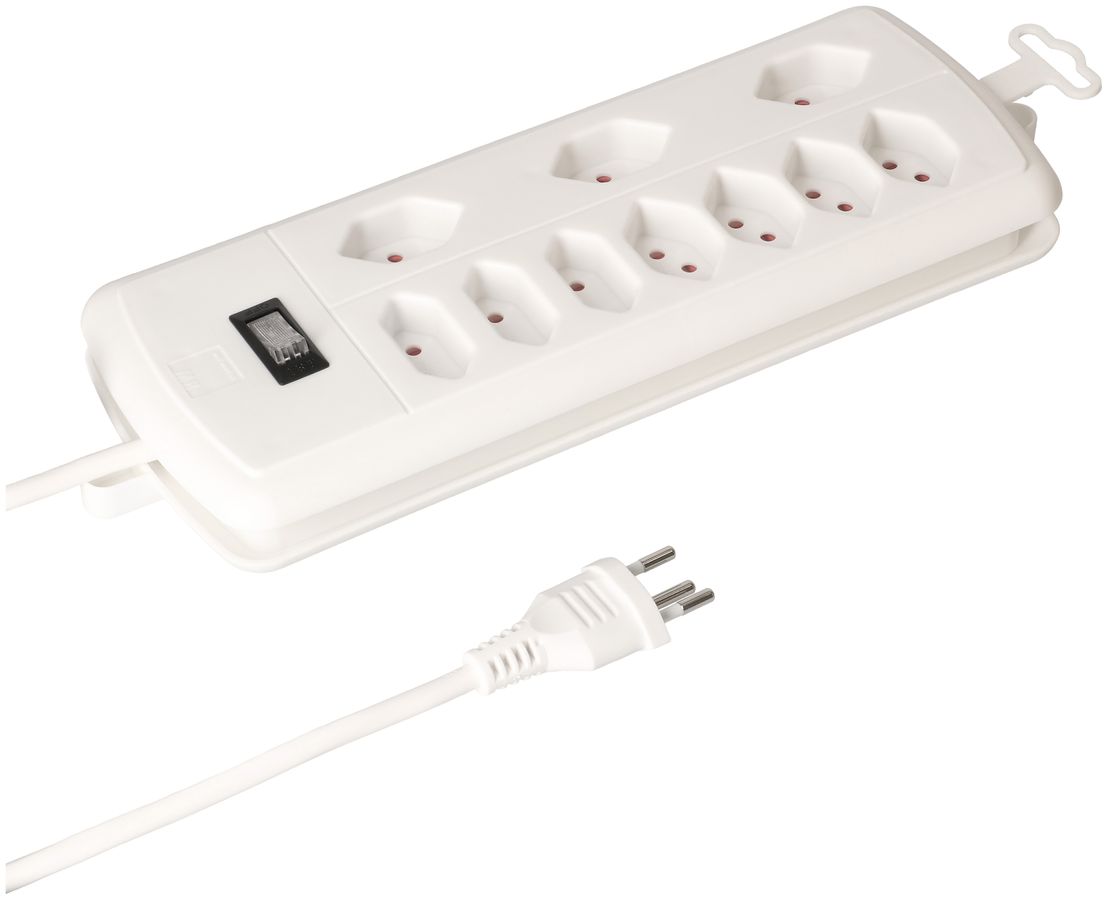 Steckdosenl. Power-Station 7x Typ 13 3x Typ 11 BS ws Scha. 1.5m