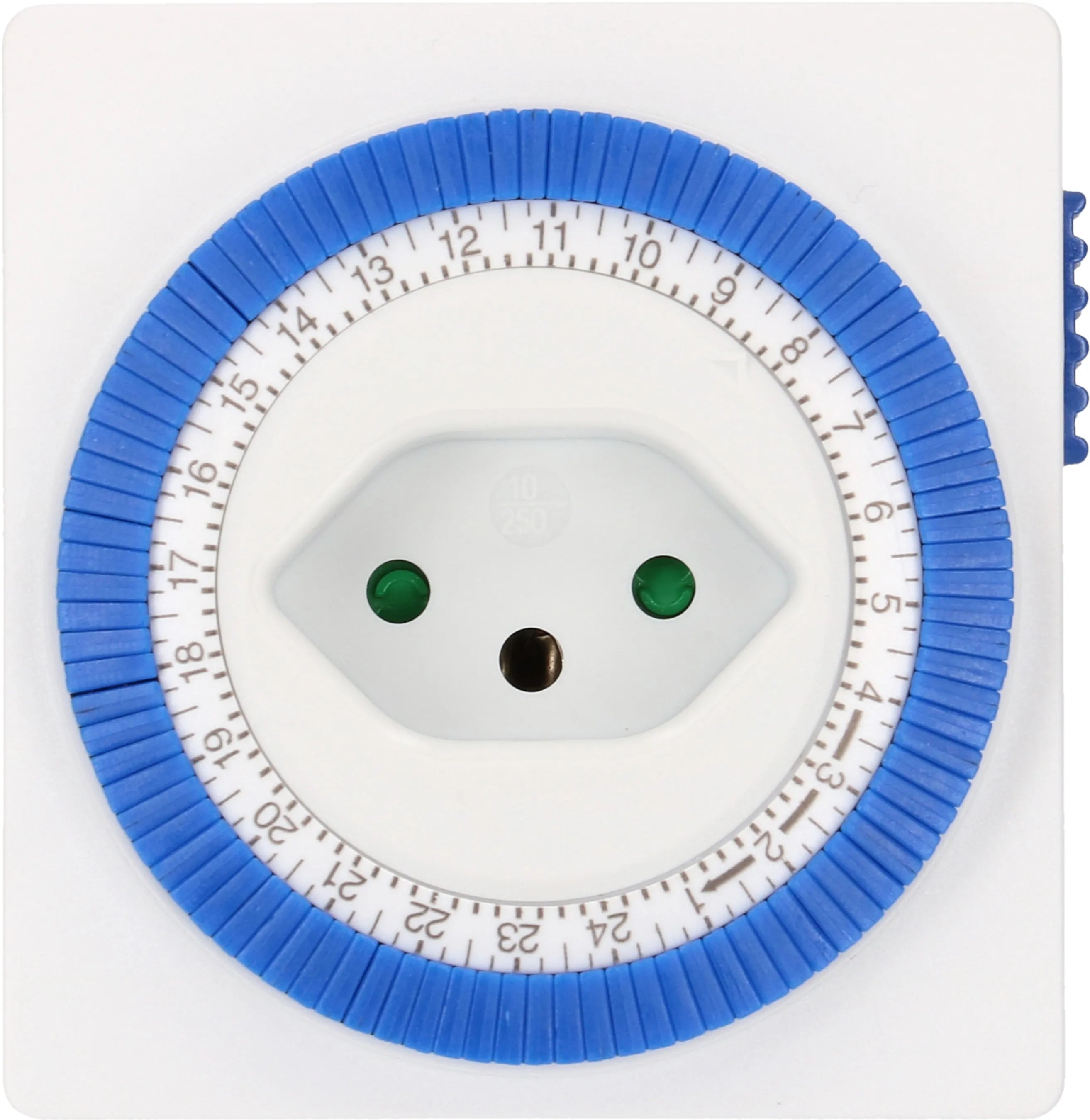 Zeitschaltuhr 24h analog Schalter mittig