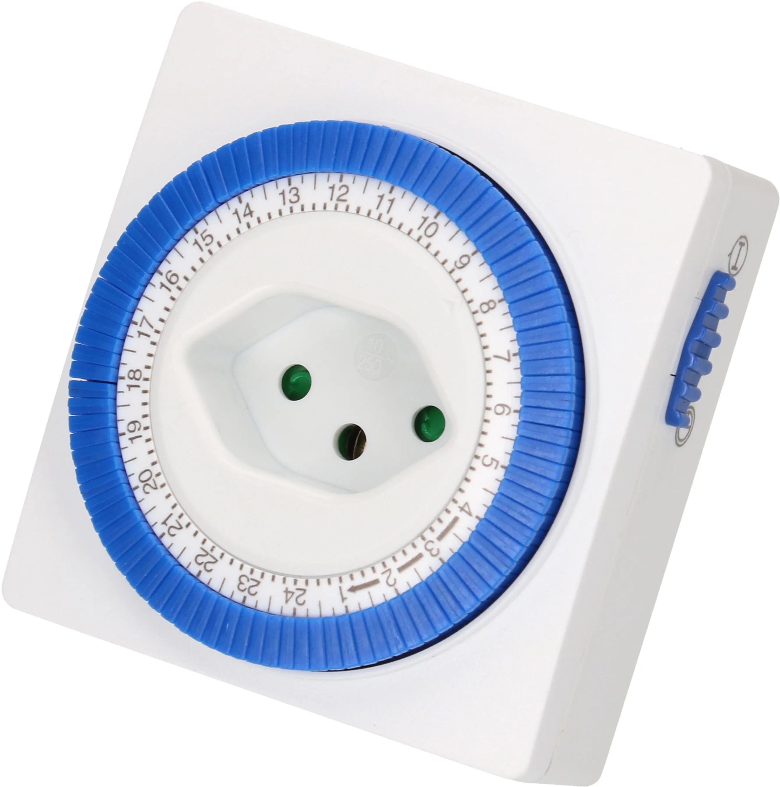Zeitschaltuhr 24h analog Schalter mittig