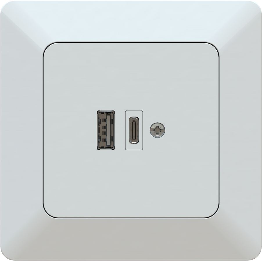 USB Ladesteckdose USB-A+C 65W UP priamos weiss