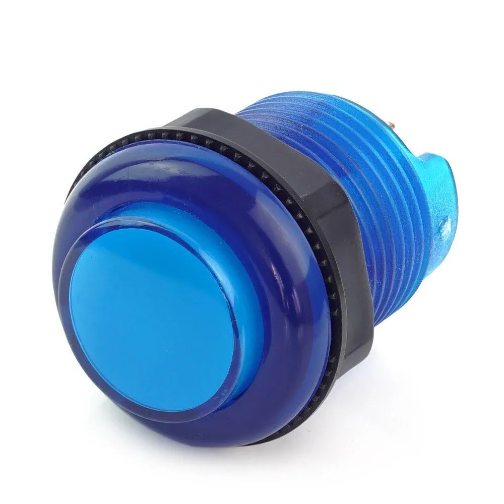 Arcade Button 30mm, transparent, LED 5V DC, blau – Ansicht 1