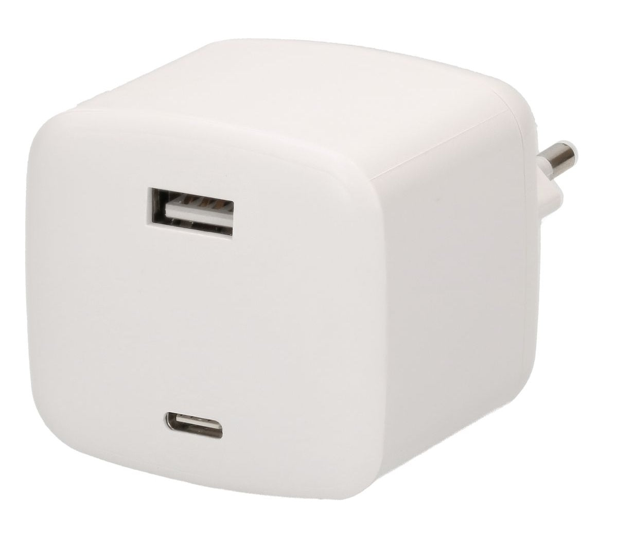 USB Schnellladeadapter 1x USB-C PD 1x USB-A 45W weiss