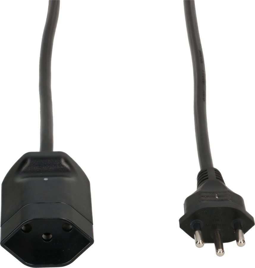 TD-Verlängerung H05VV-F3G1.5 10m schwarz mit Betriebsanzeige