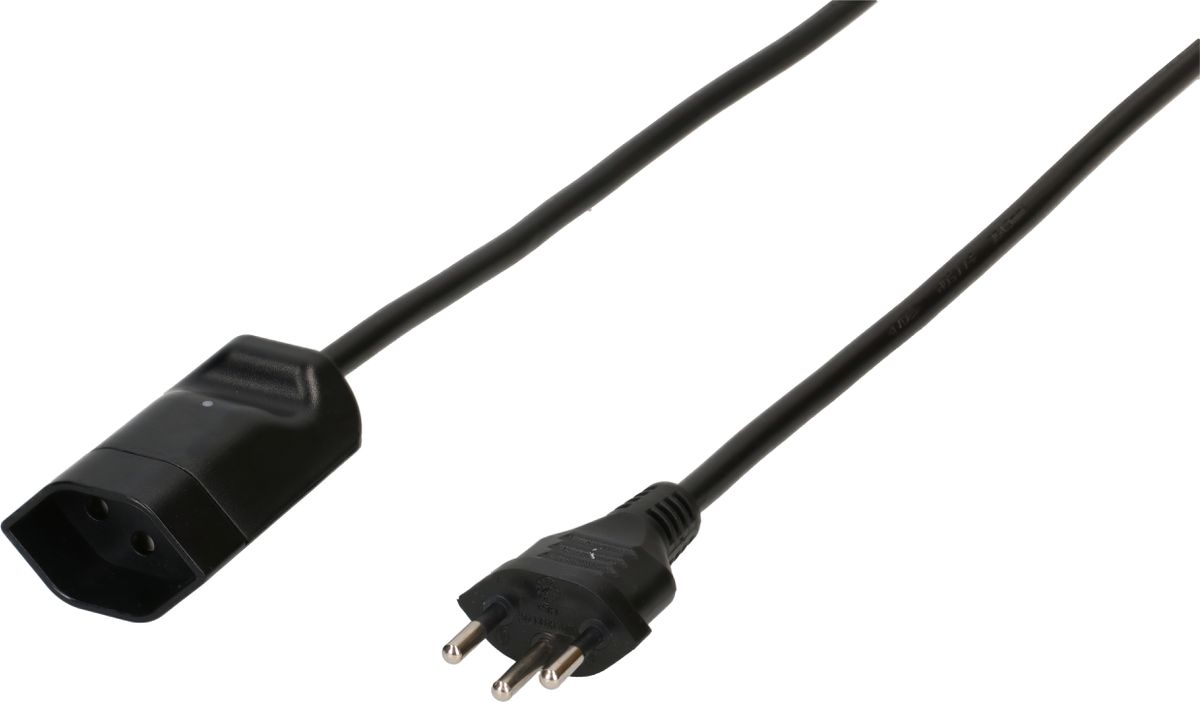 TD-Verlängerung H05VV-F3G1.5 10m schwarz mit Betriebsanzeige