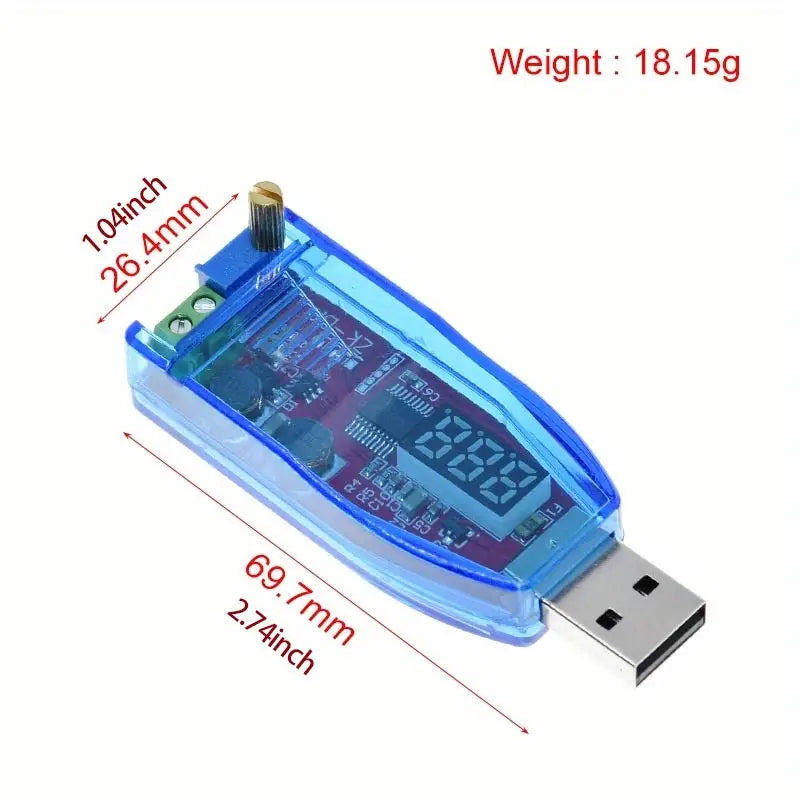 USB Spannungsregler 5V auf 1–24V mit Potentiometer