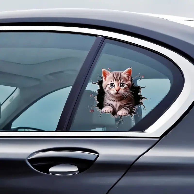 Autoaufkleber mit Katzenmuster, Kratzfester Aufkleber Für Auto