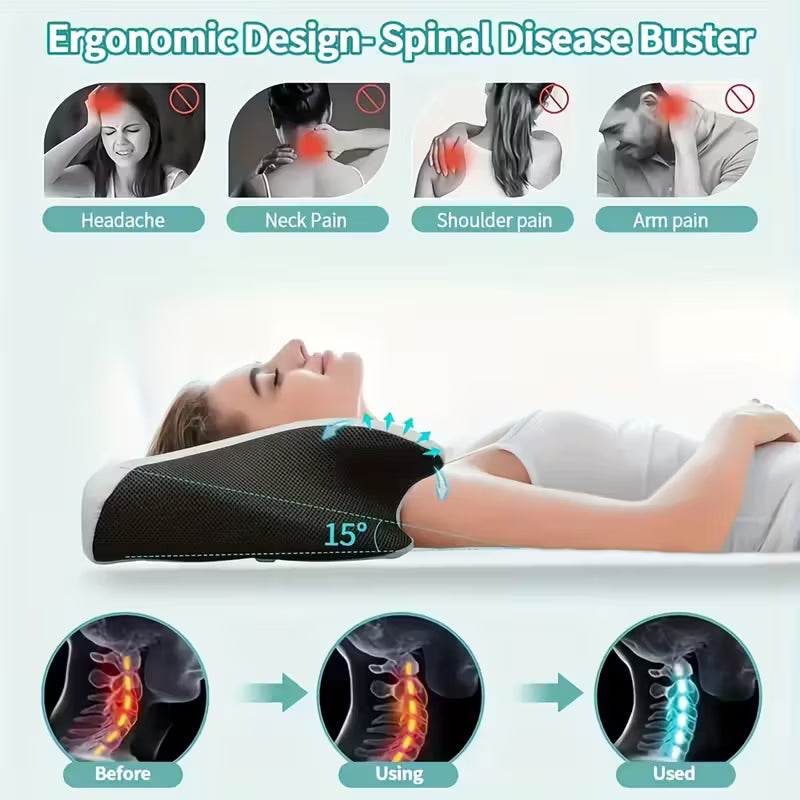 Ergonomisches Nackenkissen, Bequemes Spezialkissen für Schlafkorrektur mit Konturdesign
