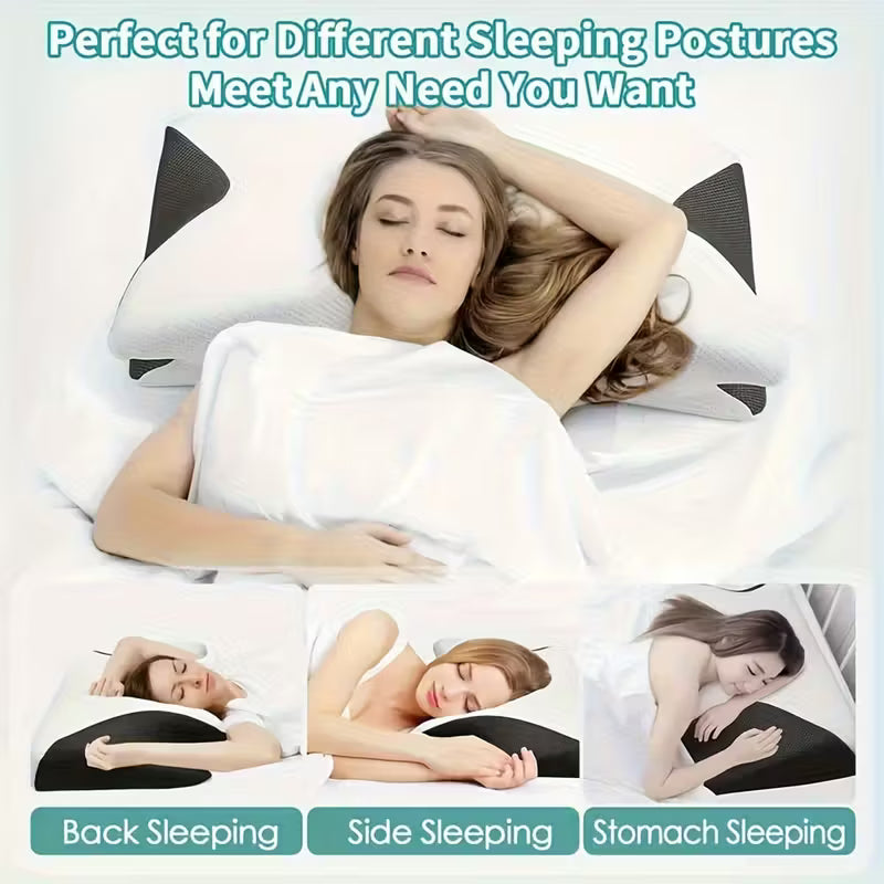 Ergonomisches Nackenkissen, Bequemes Spezialkissen für Schlafkorrektur mit Konturdesign